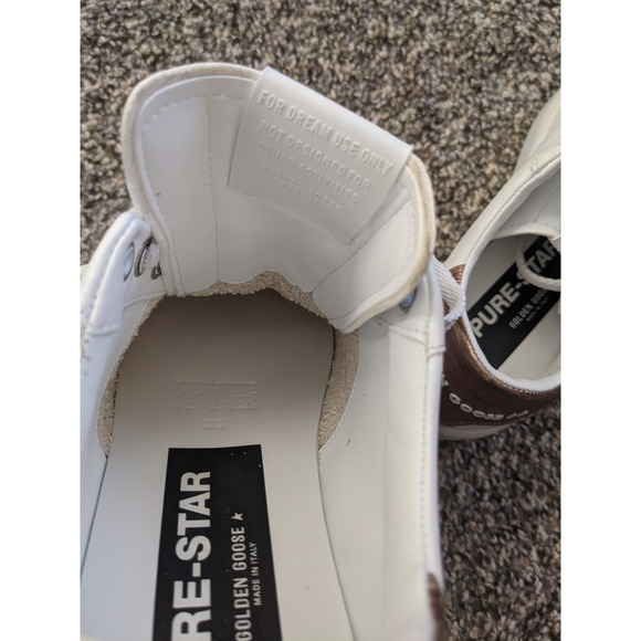 Golden Goose Womens White and Gold Pure Star Sneakers Sz 36/6 Perfect Condition - Picture 13 of 14